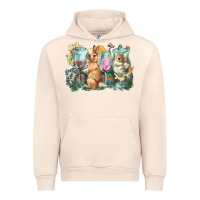 Sandshell Easter Day wine glasses bunny Urban Hoodie - HowdyJamesFarm
