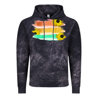Cloud Black Colored Triple Sunflower Brush Strokes Vintage Hoodie - Bettercallsaul