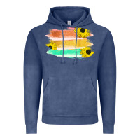 Vintage Denim Colored Triple Sunflower Brush Strokes Vintage Hoodie - Bettercallsaul