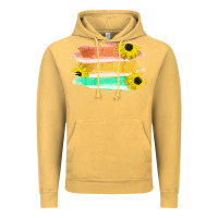 Vintage Mustard Colored Triple Sunflower Brush Strokes Vintage Hoodie - Bettercallsaul