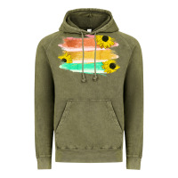 Vintage Olive Colored Triple Sunflower Brush Strokes Vintage Hoodie - Bettercallsaul