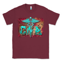 Burgundy western nurse certified nurse  assistant medilcal symbol  background Classic Tee - BarkalooDesign