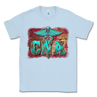 Dusty Blue western nurse certified nurse  assistant medilcal symbol  background Classic Tee - BarkalooDesign
