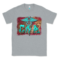 Heather Grey western nurse certified nurse  assistant medilcal symbol  background Classic Tee - BarkalooDesign