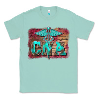 Seafoam western nurse certified nurse  assistant medilcal symbol  background Classic Tee - BarkalooDesign