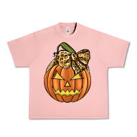 Salmon Leopard Ribbon Halloween Pumkin Urban Heavy Tee - JahusDesignShop