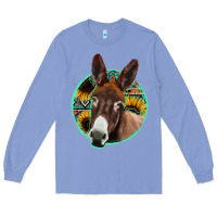Colony Blue aztec backsground donkey Long Sleeve Tee - Jasminsmagicworld