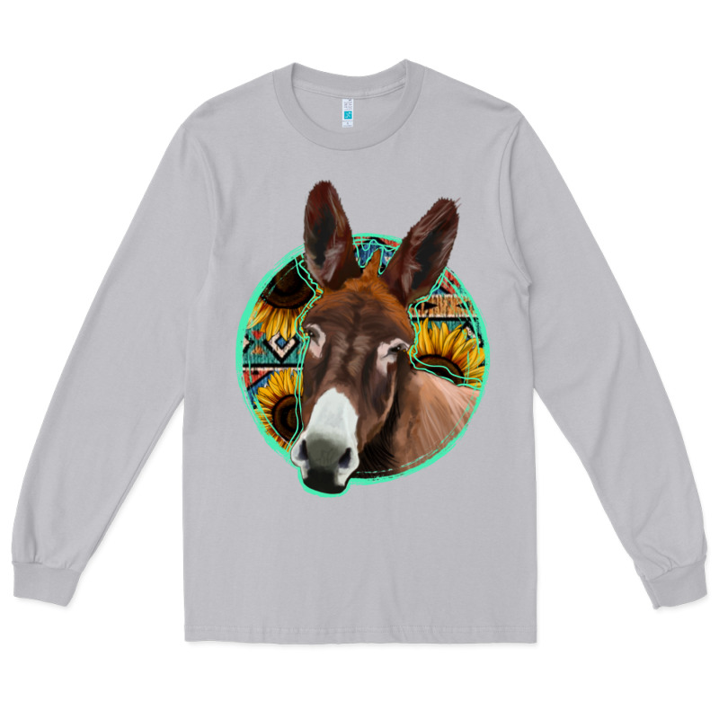 Aztec Backsground Donkey Long Sleeve Tee by Jasminsmagicworld | Teevron