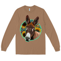 Toasted Coconut aztec backsground donkey Long Sleeve Tee - Jasminsmagicworld