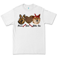 White peace love shiba inu Premium Tee - RanaPortraitStore