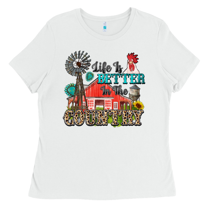 Life Is Better In The Country Ladies Tee by Zillion Design Studio | Teevron