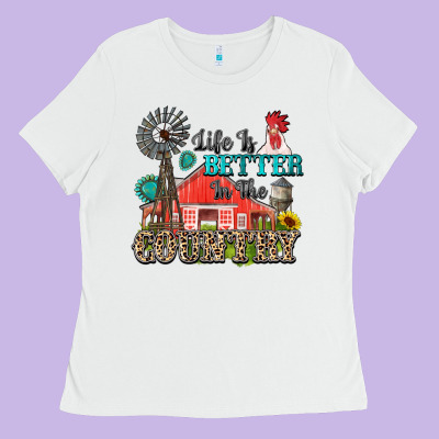 Life Is Better In The Country Ladies Tee Designed By Zillion Design Studio