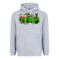 Heather Grey st patricks farm animals truck Heavyweight Hoodie - Jasminsmagicworld