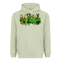 Matcha st patricks farm animals truck Heavyweight Hoodie - Jasminsmagicworld