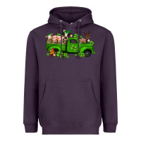 Plum st patricks farm animals truck Heavyweight Hoodie - Jasminsmagicworld
