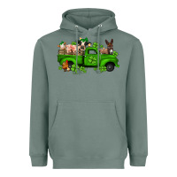 Sage st patricks farm animals truck Heavyweight Hoodie - Jasminsmagicworld