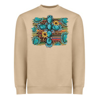 Mushroom western gemstone cross sunflowers serape leopard glitter Heavyweight Sweatshirt - Artiststas