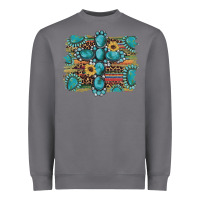 Storm western gemstone cross sunflowers serape leopard glitter Heavyweight Sweatshirt - Artiststas