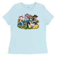 Farm Animals Truck Ladies Tee | Teevron