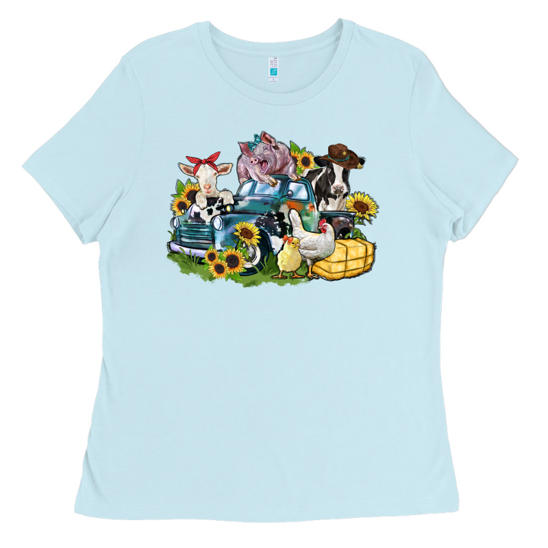 Farm Animals Truck Ladies Tee by Zillion Design Studio | Teevron