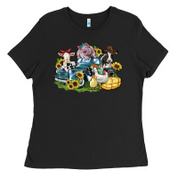 Black farm animals truck Ladies Tee - Zillion Design Studio