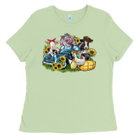 Matcha farm animals truck Ladies Tee - Zillion Design Studio