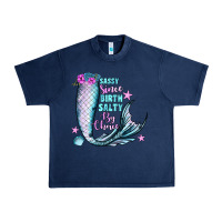 Navy sassy since birth salty by choice Urban Heavy Tee - JahusDesignShop