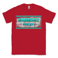Red western emergency nurse license plate template Classic Tee - BarkalooDesign