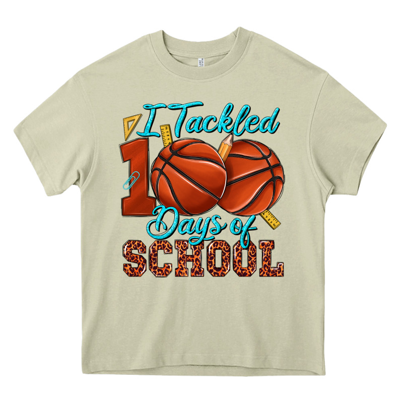 I Tackled 100days Of School Basketball Heavy Core Tee by texasbilliewilder | Teevron