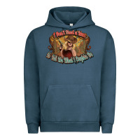 Pigment Midnight Navy I don't need a man Cowgirl western Urban Hoodie - HowdyJamesFarm