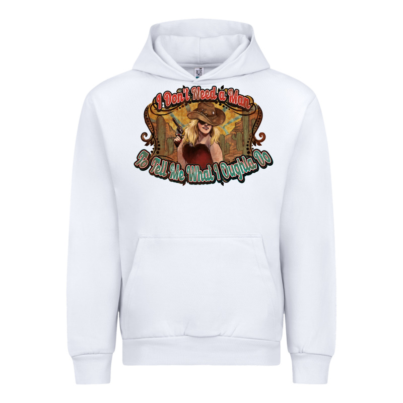 I Don't Need A Man Cowgirl Western Urban Hoodie by HowdyJamesFarm | Teevron