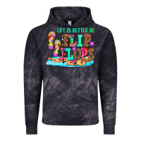 Cloud Black life is better in flip flops Vintage Hoodie - AdoDesignShop