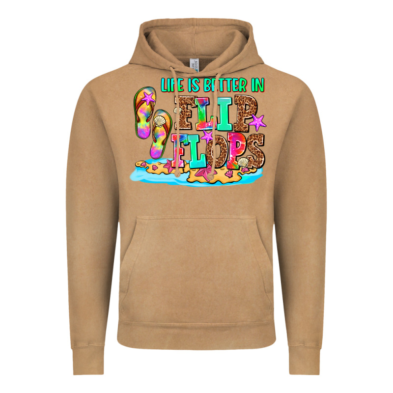 Life Is Better In Flip Flops Vintage Hoodie by AdoDesignShop | Teevron