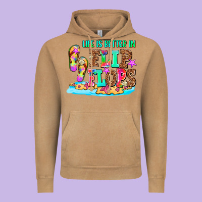 Life Is Better In Flip Flops Vintage Hoodie Designed By Adodesignshop