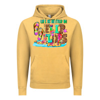 Vintage Mustard life is better in flip flops Vintage Hoodie - AdoDesignShop