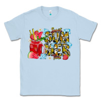 Dusty Blue sweet summer time Classic Tee - CowhideDigitalArt