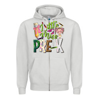 Dove Grey little miss pre k Zipper Hoodie - NancyCooperArtShop
