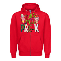 Red little miss pre k Zipper Hoodie - NancyCooperArtShop