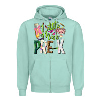 Seafoam little miss pre k Zipper Hoodie - NancyCooperArtShop