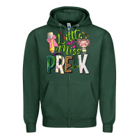 Sports Green little miss pre k Zipper Hoodie - NancyCooperArtShop