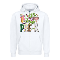 White little miss pre k Zipper Hoodie - NancyCooperArtShop