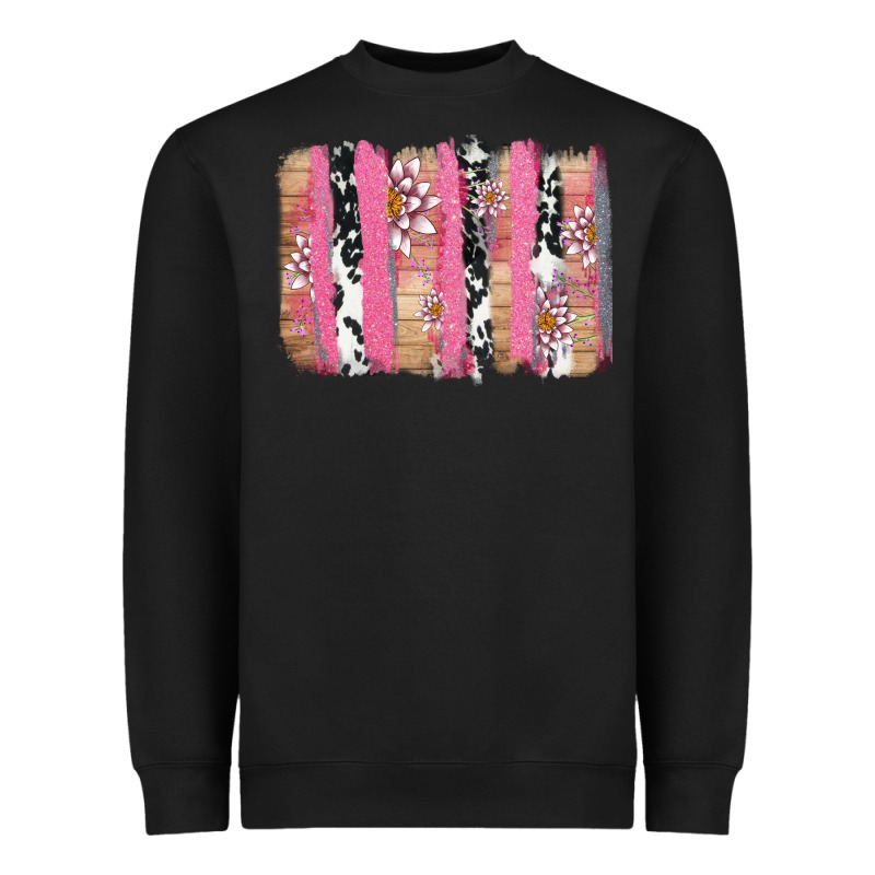 V.d Cow And Lotus Brushstrock Heavyweight Sweatshirt by AdoDesignShop | Teevron