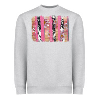 Heather Grey v.d cow and lotus brushstrock Heavyweight Sweatshirt - AdoDesignShop