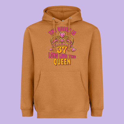 The Queen Is 37 Long Live The Queen Kopya Heavyweight Hoodie Designed By Jasminsmagicworld