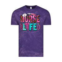 Cloud Purple nurse life Vintage Tee - AdoDesignShop
