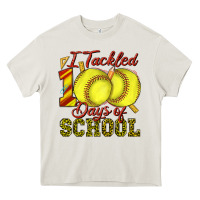 Cream i tackled 100days of school softball Heavy Core Tee - texasbilliewilder