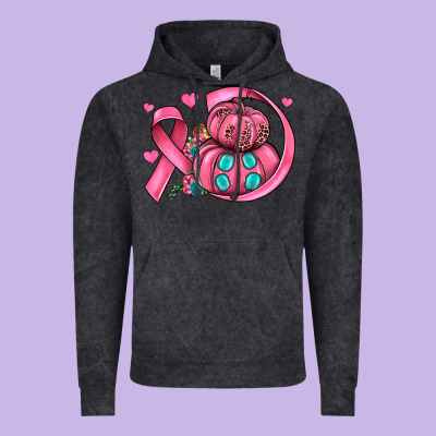 Cancer Ribbon Pumpkins Vintage Hoodie Designed By Jahusdesignshop