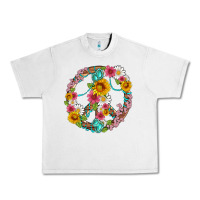 Lunar Rock floral peace sign with gemstone Urban Heavy Tee - Artiststas