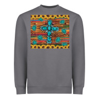 Storm western gemstone cross sunflowers leopard serape glitter wooden tumble Heavyweight Sweatshirt - Artiststas