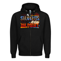 Black my students are on point Zipper Hoodie - NancyCooperArtShop